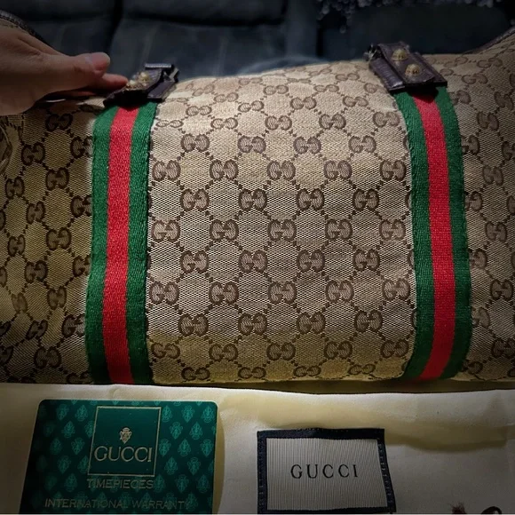 Authentic Vintage Gucci Beige and Brown Women's Tote Bag  on sale make offer - Picture 12 of 17